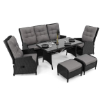 Laiendatav v&auml;lim&ouml;&ouml;bli komplekt MARBELLA|Tehnorattan|Must|Padjad hallid 01