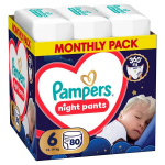 Pampers Night Pants P&uuml;ksm&auml;hkmed, Suurus 6, 80 tk