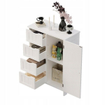 Kapp, riiul, kummut, vannituba, esik, loft, 3 sahtlit, valge, k&otilde;rgus 80 cm