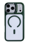 Rixus Classic 03 Telefoni&uuml;mbris MagSafe For iPhone 17 Pro Dark Green