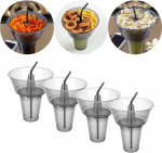 Korduvkasutatavad reisitopsid jookide ja suupistete jaoks Stack n Sip Snack Cups Eynel, 4 tk.