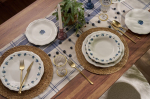 N&otilde;udekomplekt &bdquo;Asir Blueberry&ldquo; 24-osaline, valge keraamika, 26 cm