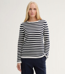Tom Tailor naiste pullover 1016350*37639, tumesinine/valge 4068128220195
