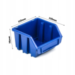 30 tk. sinised korraldajakarbid 115x115x75 mm