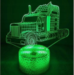 3d Led veoauto lamp, 16 v&auml;rvi, Usb, kaugjuhtimispuldiga