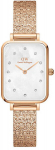 Daniel Wellington Quadro Lumine 20 mm roosa kullaga naiste k&auml;ekell