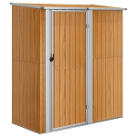 vidaXL aiakuur, pruun, 180,5x97x209,5 cm, tsingitud teras