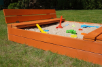 Suur puidust liivakast, suletud, 120 cm, immutatud. Manufacturer