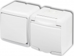 Karlik Junior Wghh-1 Hermeetilise rosetiga l&uuml;liti, valge, Ip54