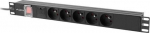 Lanberg Pdu-05e-0200-iec-bk 19" 1u pikenduskaabel 5 pistikupesaga, 2m