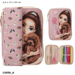 Tippmudeli 2-in-1 pliiatsikott Kitty&doggy motiiviga