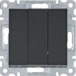 Lumina Switch 3 v&otilde;tit, 3 poolust, must Wl0073