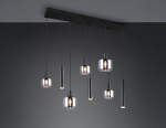 Trio Mataro 150cm ripplamp, 8 pesa, must
