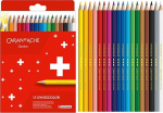 Caran D'ache Swisscolor pliiatsid, 18 v&auml;rvi, pappkarp