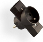 Elgotech R-21-2 elektripikendusjuhe, 3 pistikupesa, must