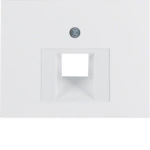 Esiplaat A&uuml;e pistikupesa jaoks, valge, Hager Berker K.1