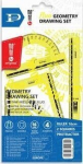 Geomeetriline joonistuskomplekt 16cm joonlaud, ristk&uuml;likukujuline, nurgeline