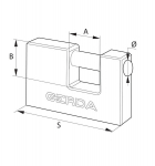 Gerda Kmt6510 A S65 Tugev silinderlukk