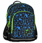 Biker-teemaline noorte seljakott, suur, sinine