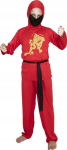 Punane ninja kost&uuml;&uuml;m lastele, suurus S