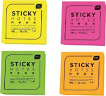 Kleepuv m&auml;rkmik Interdruk "kostka" 75x75 mm, 100 lehte, neoonroosa