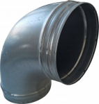 Koleno Spiro 200 mm 90&deg; tsingitud ventilatsiooniks