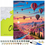 Numbritega maalimise komplekt 40x50 cm, &Otilde;hupallid kanjoni kohal, Oh-art, ANG1079, 40x50 cm