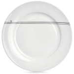 Porcelaanist madal s&ouml;&ouml;gitaldrik valge s&uuml;da 27 cm, Lėk&scaron;tė porcelianas baltas &Scaron;IRDIS 27 cm