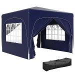 Paviljon 3x3 m, veekindel, UV50+, kokkupandav, 4 seinaga, tumesinine