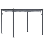 Pergola, l&uuml;kandkatusega, alumiinium, 3x3x2,23 m, tumehall