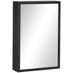 Vannitoa peegelkapp, 3 taset, must, 40x12x60 cm