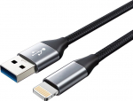 USB - Lightning 2.0 2M pikk punutud punutud kaabel Montis