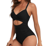 Ujumistrikoo naistele tummy control Saitdress, must, S