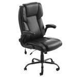 Juhtimistool, k&otilde;rge seljatoega ergonoomiline kontoritool, 72x72.5x128 cm, must, PU nahk