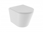 Riputatav WC-pott Besco Laax, White, aeglaselt sulguva kaanega