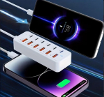 Moodne multifunktsionaalne kiirlaadimisadapter 6&times;Type-C + 6&times;USB-A pordid