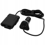 Autolaadija 2xUSB 5V 12V 24V koos 1,7 m kaabliga, Automobilinis įkroviklis 2xUSB 5V 12V 24V su kabeliu 1,7 m