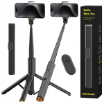 Selfie pulk (Selfie stick) Selfie-pulk telefonile Bluetooth-puldi ja statiiviga, Asmenukių lazda telefonui su Bluetooth nuotoliniu valdymu, trikojis
