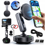 Telefonihoidja Automaatne telefonihoidik klaasile magnetilise iminapaga, Automobilinis laikiklis telefonui automatinis su siurbtuku stiklui magnetinis