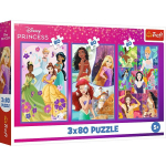 Puzzle 3x80 Printsessi s&otilde;brad TREFL