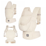 Kinderkraft ELARA - ergonoomiline linase ja puuvillase kangaga kandekott