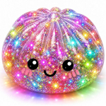 Dumpling Squishy stressileevendaja s&auml;deleva ja LED-valgustusega