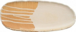 Ovaalne sametplaat 35x15 cm, beež, portselan