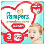 Pampers Premium Care m&auml;hkmed-p&uuml;ksid, suurus 3, 70 tk.