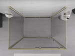 Mexen Exo-3S 3-k&uuml;lgse liugustega du&scaron;ikabiin 125 x 80 cm, l&auml;bipaistev, kuldne - 8151-125-080-50-00-3S