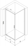 Mexen Exo du&scaron;inurk 100 x 100 cm, l&auml;bipaistev, kuldne - 8181-100-100-50-00