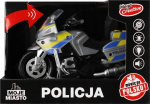 Heli ja valgusega politseimootorratas, r&auml;&auml;gib leedu keelt