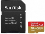 M&auml;lukaart SanDisk Extreme Plus 128GB microSDXC + SD Adapter