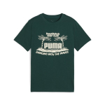 PUMA poiste vabaaja T-s&auml;rk MID90S PUMA GRAPHIC Tee III B Dark Myrtle - 68515260, roheline