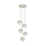 Tk Lighting Bono ripplamp, 5xg9, 32cm, beež/valge